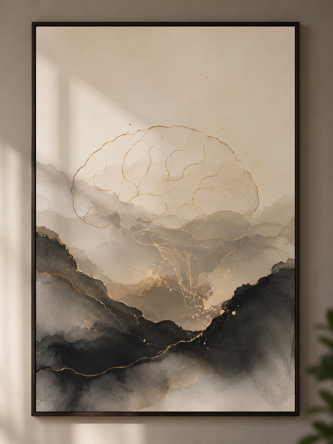 Minimalist neurology artwork — brain health
